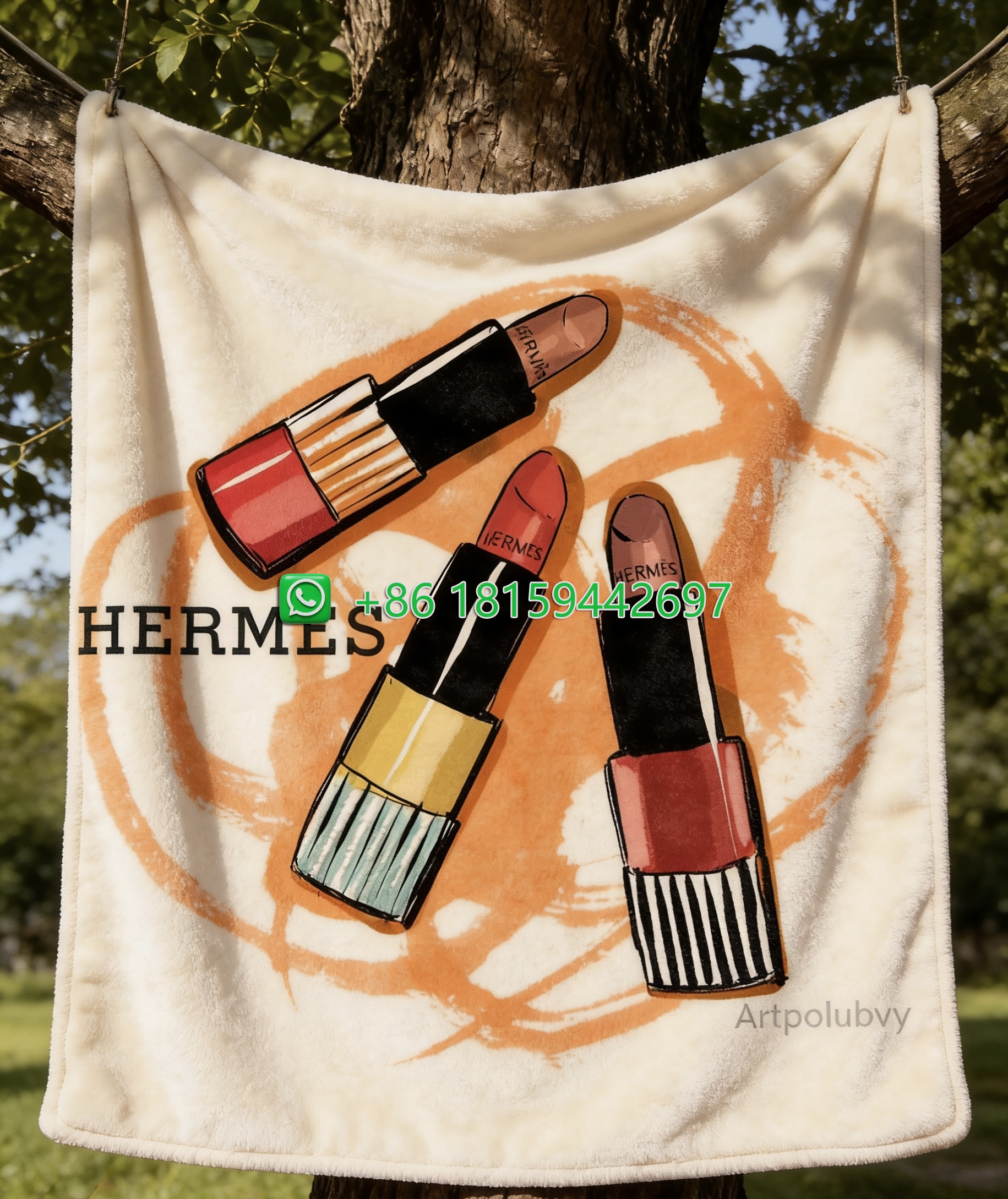 Hermes Throw Blankets